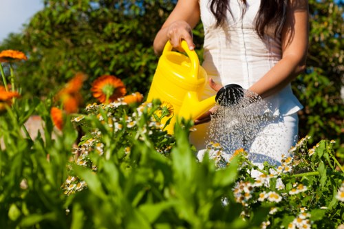 Sustainable landscaping practices with waste separation in Stockwell